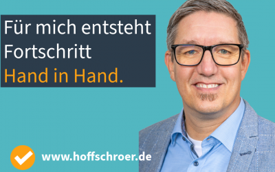 Fortschritt entsteht Hand in Hand